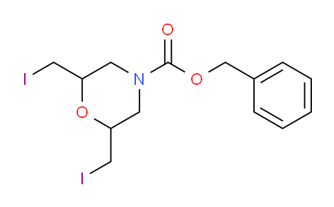 CAS No. 1202796-31-3, benzyl 2,6-bis(iodomethyl)morpholine-4-carboxylate
