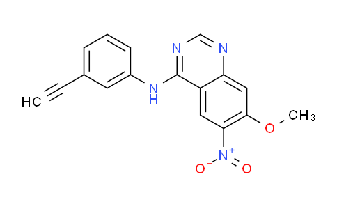 CAS No. 1012057-51-0, (3-Ethynyl-phenyl)-(7-methoxy-6-nitro-quinazolin-4-yl)-amine