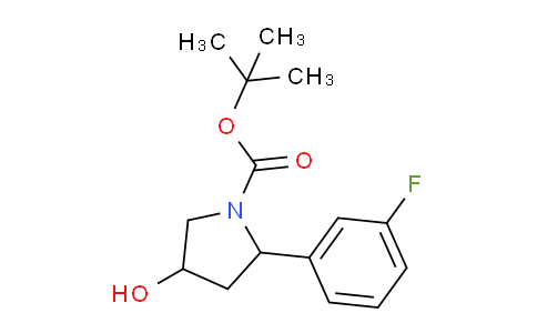 CAS No. 1364890-00-5, 2-(3-Fluoro-phenyl)-4-hydroxy-pyrrolidine-1-carboxylic acid tert-butyl ester