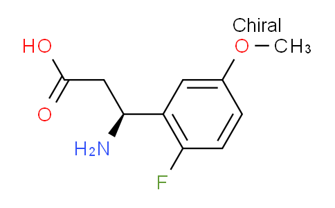 CAS No. 1213023-85-8, (S)-3-amino-3-(2-fluoro-5-methoxyphenyl)propanoic acid