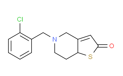CAS No. 83427-51-4, 5-[(2-Chlorophenyl)methyl]-5,6,7,7a-tetrahydrothieno[3,2-c]pyridin-2(4H)-one