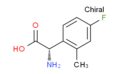 CAS No. 1213219-23-8, (S)-2-amino-2-(4-fluoro-2-methylphenyl)acetic acid