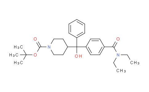 CAS No. 193217-40-2, 4-[(4-Diethylcarbamoyl-phenyl)-hydroxy-phenyl-methyl]-piperidine-1-carboxylic acid tert-butyl ester