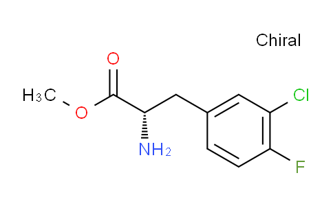 CAS No. 757181-66-1, methyl (S)-2-amino-3-(3-chloro-4-fluorophenyl)propanoate