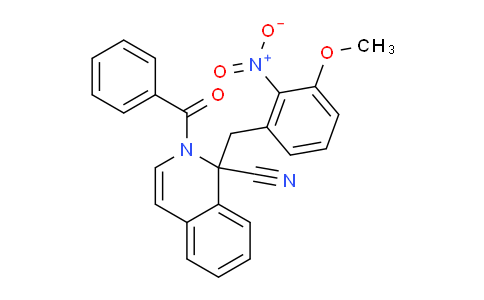 CAS No. 53055-07-5, 2-Benzoyl-1-(3-methoxy-2-nitro-benzyl)-1,2-dihydro-isoquinoline-1-carbonitrile