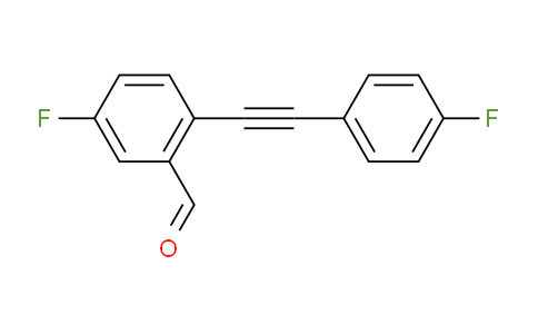 CAS No. 1814960-21-8, 5-Fluoro-2-((4-fluorophenyl)ethynyl)benzaldehyde