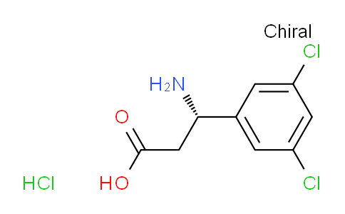 CAS No. 1080673-41-1, (S)-3-amino-3-(3,5-dichlorophenyl)propanoic acid hcl