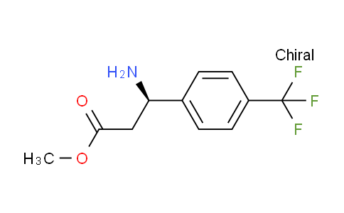 CAS No. 1228543-08-5, methyl (R)-3-amino-3-(4-(trifluoromethyl)phenyl)propanoate