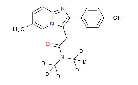 CAS No. 959605-90-4, 2-[6-methyl-2-(4-methylphenyl)imidazo[1,2-a]pyridin-3-yl]-N,N-bis(trideuteriomethyl)acetamide