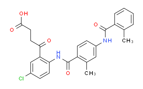 CAS No. 1346599-56-1, 4-(5-chloro-2-(2-methyl-4-(2-methylbenzamido)benzamido)phenyl)-4-oxobutanoic acid