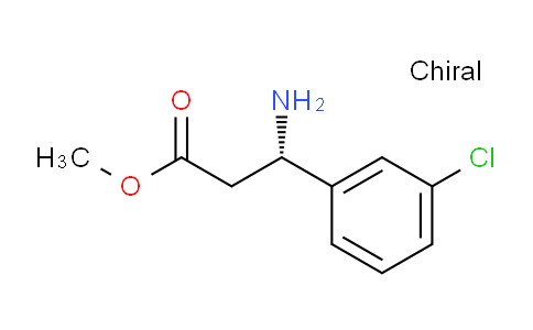 CAS No. 309757-83-3, Methyl (3S)-3-amino-3-(3-chlorophenyl)propanoate
