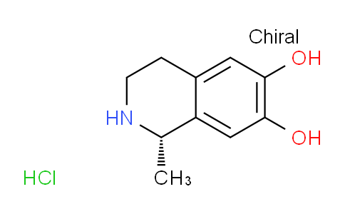CAS No. 57916-10-6, (1S)-1-methyl-1,2,3,4-tetrahydroisoquinoline-6,7-diol hydrochloride