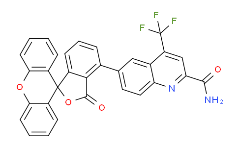 CAS No. 1116339-61-7, 6-(3-Oxo-3H-spiro[isobenzofuran-1,9'-xanthen]-4-yl)-4-(trifluoromethyl)quinoline-2-carboxamide