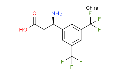 CAS No. 1241684-08-1, (R)-3-amino-3-(3,5-bis(trifluoromethyl)phenyl)propanoic acid