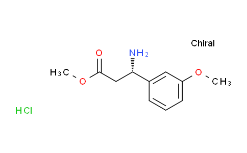 CAS No. 933471-46-6, Methyl (S)-3-amino-3-(3-methoxyphenyl)propanoate hcl