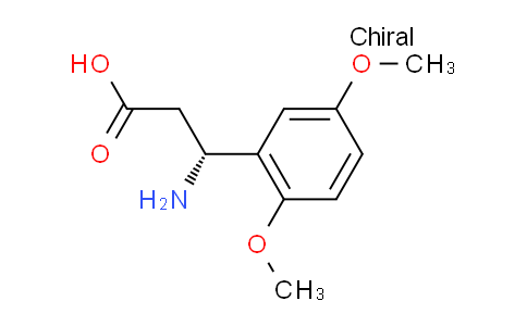 CAS No. 1228543-14-3, (R)-3-amino-3-(2,5-dimethoxyphenyl)propanoic acid