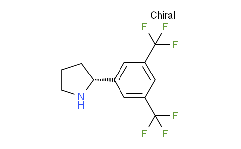 CAS No. 1213914-71-6, (R)-2-(3,5-bis(trifluoromethyl)phenyl)pyrrolidine