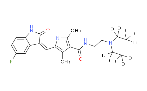CAS No. 1126721-82-1, N-[2-[bis(1,1,2,2,2-pentadeuterioethyl)amino]ethyl]-5-[(Z)-(5-fluoro-2-oxo-1H-indol-3-ylidene)methyl]-2,4-dimethyl-1H-pyrrole-3-carboxamide