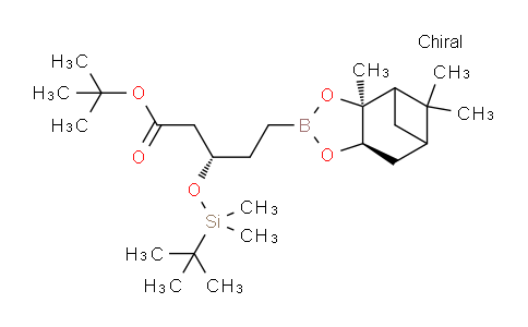 CAS No. 1681053-95-1, (3S)-tert-butyl 3-(tert-butyldimethylsilyloxy)-5-[(2S,6R)-2,9,9-trimethyl-3,5-dioxa-4-boratricyclo[6.1.1.02,6]decan-4-yl]pentanoate