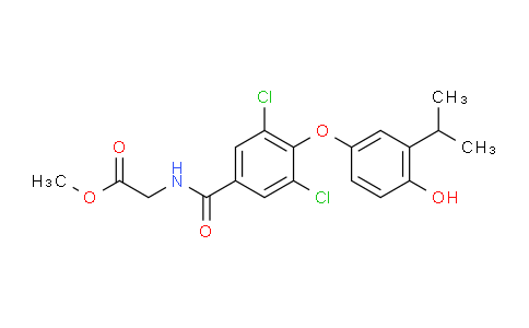 CAS No. 280779-39-7, methyl 2-(3,5-dichloro-4-(4-hydroxy-3-isopropylphenoxy)benzamido)acetate