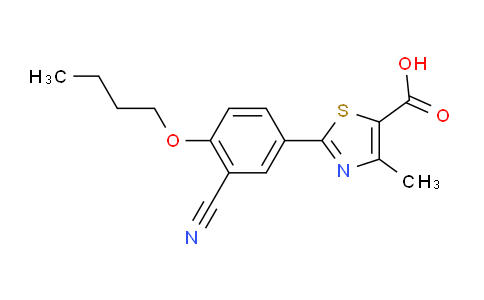 CAS No. 1657014-33-9, 2-(4-Butoxy-3-cyanophenyl)-4-methylthiazole-5-carboxylic acid