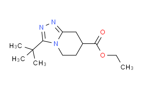 CAS No. 1313498-28-0, Ethyl 3-tert-butyl-5,6,7,8-tetrahydro-[1,2,4]triazolo[4,3-a]pyridine-7-carboxylate