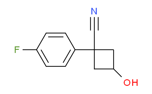 CAS No. 1202008-97-6, 1-(4-Fluorophenyl)-3-hydroxycyclobutanecarbonitrile
