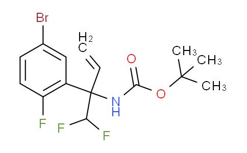 CAS No. 1262858-98-9, Tert-butyl (2-(5-bromo-2-fluorophenyl)-1,1-difluorobut-3-en-2-yl)carbamate