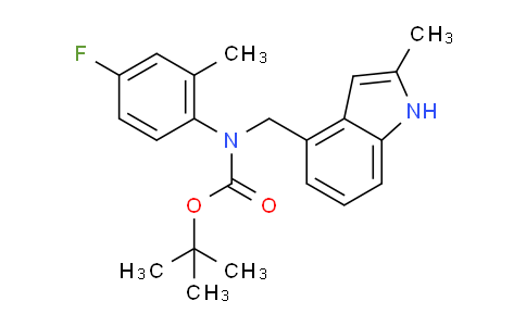 CAS No. 1642555-01-8, Tert-butyl (4-fluoro-2-methylphenyl)((2-methyl-1H-indol-4-yl)methyl)carbamate