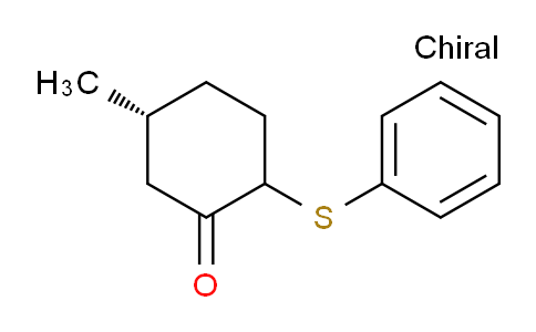 CAS No. 101693-93-0, (5R)-5-methyl-2-phenylsulfanylcyclohexan-1-one