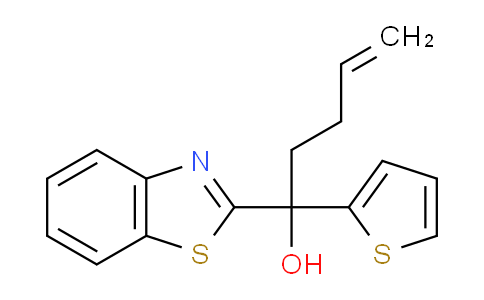 CAS No. 2065187-19-9, 1-(Benzo[d]thiazol-2-yl)-1-(thiophen-2-yl)pent-4-en-1-ol