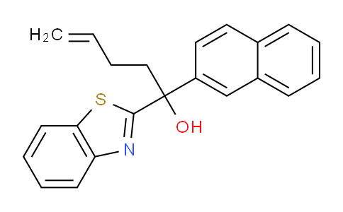 CAS No. 2065187-09-7, 1-(Benzo[d]thiazol-2-yl)-1-(naphthalen-2-yl)pent-4-en-1-ol