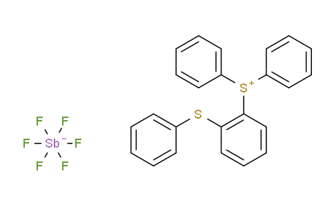CAS No. 71449-78-0, diphenyl-[2-(phenylthio)phenyl]sulfonium; hexafluorostiboranuide