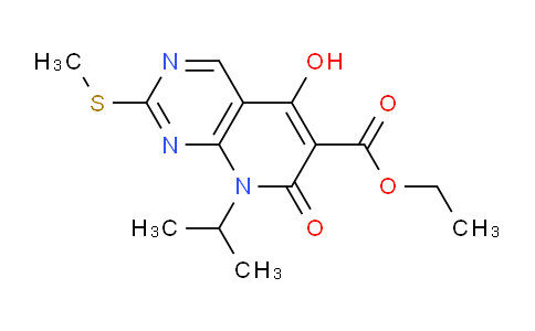 76360-86-6 | Ethyl 5-hydroxy-8-isopropyl-2-(methylthio)-7-oxo-7,8-dihydropyrido[2,3-d]pyrimidine-6-carboxylate