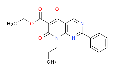 CAS No. 76377-79-2, ethyl5-hydroxy-7-oxo-2-phenyl-8-propyl-7,8-dihydropyrido[2,3-d]pyrimidine-6-carboxylate
