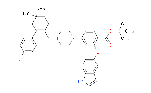 1628047-90-4 | Benzoic acid, 4-[4-[[2-(4-chlorophenyl)-4,4-dimethyl-1-cyclohexen-1-yl]methyl]-1-piperazinyl]-2-(1H-pyrrolo[2,3-b]pyridin-5-yloxy)-, 1,1-dimethylethyl ester