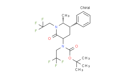 1456803-34-1 | Carbamic acid, N-[(5S,6R)-6-methyl-2-oxo-5-phenyl-1-(2,2,2-trifluoroethyl)-3-piperidinyl]-N-(2,2,2-trifluoroethyl)-, 1,1-dimethylethyl ester