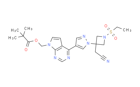 DY823164 | 1187595-90-9 | (4-(1-(3-(cyanomethyl)-1-(ethylsulfonyl)azetidin-3-yl)-1H-pyrazol-4-yl)-7H-pyrrolo[2,3-d]pyrimidin-7-yl)methyl pivalate