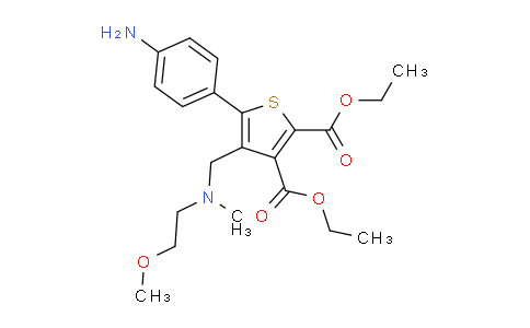 DY823198 | 308832-01-1 | ethyl 5-(4-aMinophenyl)-2-(ethoxycarbonyl)-4-(((2-Methoxyethyl)(Methyl)aMino)Methyl)thiophene-3-carboxylate