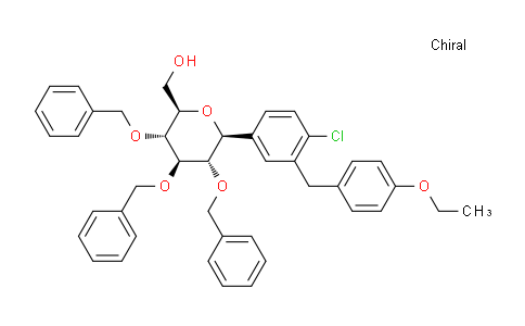 1290629-79-6 | D-Glucitol, 1,5-anhydro-1-C-[4-chloro-3-[(4-ethoxyphenyl)methyl]phenyl]-2,3,4-tris-O-(phenylmethyl)-, (1S)-