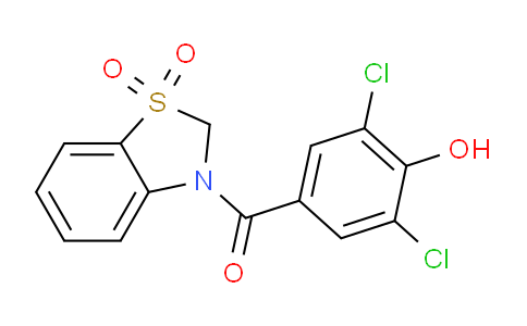 1285572-51-1 | 3-(3,5-二氯-4-羟基苯甲酰基)-1,1-二氧代-2,3-二氢-1,3-苯并噻唑