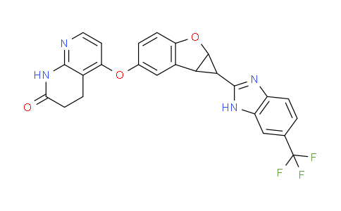 1446090-79-4 | 5-((1-(6-(trifluoromethyl)-1H-benzo[d]imidazol-2-yl)-1a,6b-dihydro-1H-cyclopropa[b]benzofuran-5-yl)oxy)-3,4-dihydro-1,8-naphthyridin-2(1H)-one