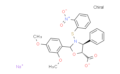 CAS No. 614748-67-3, (4S,5R)-2-(2,4-Dimethoxyphenyl)-3-(2-NItrophenyl Sulfanyl)-4-Phenyl-Oxazolidine-5-Carboxylic Acid Sodium Salt
