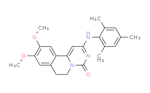 CAS No. 76536-66-8, 9,10-dimethoxy-2-(2,4,6-trimethylanilino)-6,7-dihydropyrimido[6,1-a]isoquinolin-4-one