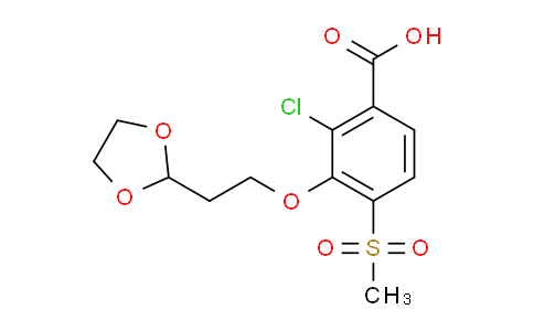 871037-59-1 | Benzoic acid, 2-chloro-3-[2-(1,3-dioxolan-2-yl)ethoxy]-4-(methylsulfonyl)-