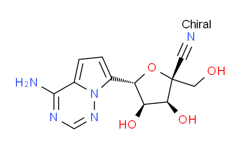 MC824787 | 1770840-57-7 | L-Arabinononitrile, 5-C-(4-aminopyrrolo[2,1-f][1,2,4]triazin-7-yl)-2,5-anhydro-2-C-(hydroxymethyl)-, (5S)-
