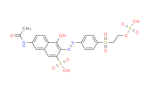 68189-39-9 | 7-acetamido-4-hydroxy-3-[[4-[[2-(sulphooxy)ethyl]sulphonyl]phenyl]azo]naphthalene-2-sulphonic acid
