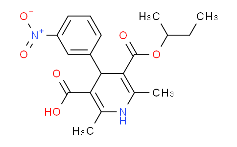 DY826914 | 74936-74-6 | 1,4-Dihydro-2,6-dimethyl-4-(3-nitrophenyl)-3,5-pyridinedicarboxylic acid 1-methylpropyl ester