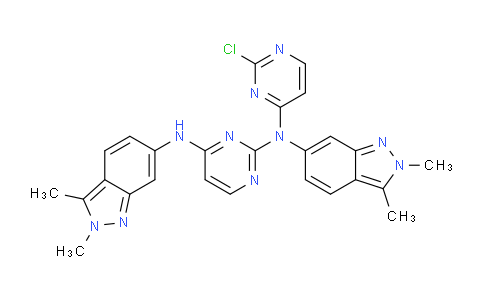 MC827103 | 1226500-02-2 | N2-(2-chloropyrimidin-4-yl)-N2,N4-bis(2,3-dimethyl-2H-indazol-6-yl)pyrimidine-2,4-diamine