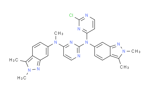 1252927-44-8 | N2-(2-chloropyrimidin-4-yl)-N2,N4-bis(2,3-dimethyl-2H-indazol-6-yl)-N4-methylpyrimidine-2,4-diamine